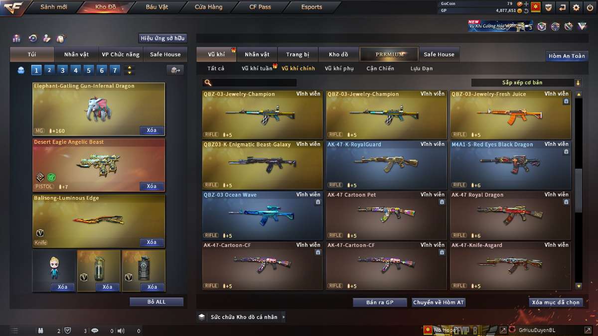 shop acc cf uy tin gia re